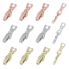 SUPERFINDINGS 12Pcs 3 Colors Brass Fold Over Clasps KK-FH0007-44-1