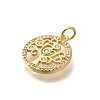 Rack Plating Brass Micro Pave Cubic Zirconia Pendants KK-M296-09G-2