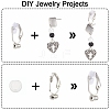 36Pcs Brass Clip-on Earring Converters Findings KK-SP0001-10P-6