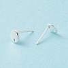 201 Stainless Steel Stud Earring Findings X-STAS-P308-09A-S-3