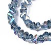 Electroplate Transparent Glass Beads Strands GLAA-N021-4mm-29-4