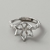 Adjustable Brass Ring Findings KK-WH0062-40P-2