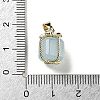 Natural Aquamarine Gift Box Charms G-P523-01G-03-3