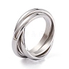 Unisex 304 Stainless Steel Finger Rings RJEW-K233-06A-P-3