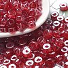 Transparent Colours Luster Glass Seed Beads SEED-E001-T3x6mm-A02-1