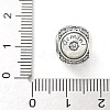 Brass Clear Cubic Zirconia European Beads LS-FIND-M049-01AS-08-3
