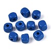 Spray Painted Wooden Beads WOOD-P021-01A-04-1