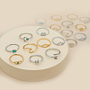 19Pcs 19 Styles Alloy & Resin Cuff Rings/Finger Rings Sets for Women FS-WGA4364-01-4