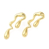 Rack Plating Brass Melting Teardro Dangle Stud Earrings for Women EJEW-Z019-01G-1