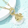 Summer Beach 304 Stainless Steel Pendant Paperclip Chain Necklaces STAS-Z105-07G-03-4