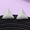 Brass Textured Stud Earrings EJEW-A143-02D-S-1