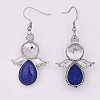Natural Lapis Lazuli Dangle Earring EJEW-JE03160-02-2
