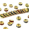 Brass Rhinestone Spacer Beads RB-A014-Z8mm-G-1