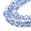 Baking Painted Transparent Glass Beads Strands DGLA-A034-J8mm-B09-3