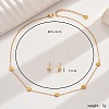 Minimalist Stainless Steel Flower Stud Earrings & Necklaces Set for Women BV2864-1