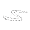 Non-Tarnish 201 Stainless Steel Paperclip Chain Necklace for Men Women NJEW-I122-11C-P-1