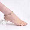 Natural Fluorite Chip Anklets AJEW-AN00177-02-3