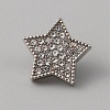 1-Hole Alloy Rhinestone Shank Buttons BUTT-WH0020-33P-1