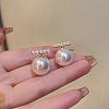 Alloy Imitation Pearl Stud Earrings WGC0511-27-1