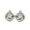 Alloy Micro Pave Cubic Zirconia Charms PALLOY-F249-07A-P-1