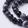 Natural Black Agate Beads Strands G-G753-08-8mm-3