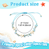 6Pcs 2 Colors Natural Gemstone Braided Bead Bracelets BJEW-GO0001-03-2