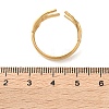 304 Stainless Steel Rock & Roll Hand Gesture Cuff Rings for Women Men RJEW-B118-02G-5