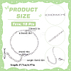 18Pcs 304 Stainless Steel Flat Cable Chain Bracelets Set for Men Women BJEW-SC0001-22-2