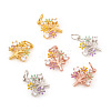 Brass Micro Pave Cubic Zirconia Charms KK-I672-44-1