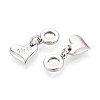 Brass 11:11 Heart European Dangle Charms KK-N259-21P-2