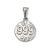 Textured 304 Stainless Steel Pendants STAS-A140-02P-9-1