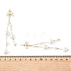 Shell Pearl Round Beaded Tassel Earrings EJEW-TA00816-5