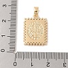 Brass Cubic Zirconia Pendants KK-Z050-01G-02-3