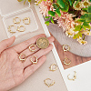 BENECREAT 12Pcs 3 Style Brass Hoop Earring Findings KK-BC0012-37-3