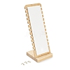 12-Slot Bamboo L-Shaped Necklace Organizer Display Stands with Imitation Leather Mat NDIS-F005-01A-2