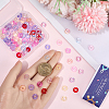 100Pcs 10 Colors Transparent Spray Painted Glass European Beads GLAA-SC0002-98-3