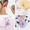 200Pcs 2 Colors Frosted Plastic Petal Pendants KY-FS0001-49-7