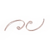 Brass Earring Hooks KK-E079-01RG-2