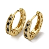 Rack Plating Brass Hoop Earrings with Cubic Zirconia EJEW-D063-09G-1