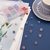 96Pcs 8 Colors Transparent Spray Painted Frosted Glass Beads GLAA-CJ0001-40-5