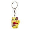 Cartoon Lucky Cat PVC Plastic Keychain KEYC-JKC00666-4
