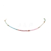 Glass & Brass Beaded Necklaces NJEW-JN04155-4