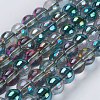 Electroplate Glass Beads Strands GLAA-K025-HR-10mm-A01-1