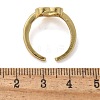 Brass Micro Pave Cubic Zirconia Cuff Finger Rings RJEW-C120-25G-01-5