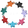 14 Sets 7 Colors Star Alloy Magnetic Clasps PALLOY-CJ0002-29-4