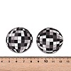 Printed Tartan Acrylic Pendants X-OACR-T028-12-3
