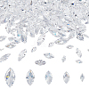 150Pcs Cubic Zirconia Pointed Back Cabochons ZIRC-HY0001-15-1