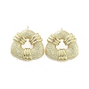 Hollow Triangle Brass Stud Earrings EJEW-Q811-21G-1