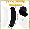 2Pcs 2 Colors Imitation Rex Rabbit Fur Collars AJEW-BC0010-76A-2