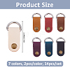 14Pcs 7 Colors Oval Cowhide Leather Pendant Decorations HJEW-FH00288-2